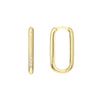 Diamond Paper Clip Hoop Earrings
