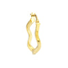Square Tube Wavy Hoop Earrings
