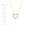 Simulated Turquoise Open Heart Adj. Necklace