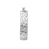Plated Sterling Silver Diamond-Cut Patterned Hoop Earrings