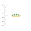 Emerald &amp; Diamond Half Eternity Band (3/8tcw)