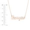 7mm Script Font Nameplate Necklace