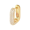 3 Row Pave Diamond Paper Clip Huggies (1tcw)
