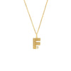 Block Lined Initial 'F' with Diamond Necklace