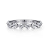 14K White Gold Single Prong Diamond Anniversary Band