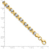 10K Yellow Gold with Rhodium D/C Bracelet