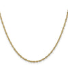 14K 1.6 mm Singapore Chain Anklet