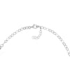 Sterling Silver Purple CZ Rhombus Stations Anklet