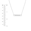 Plated Sterling Silver Mini Bar Necklace with Hearts