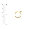 Tri Color 15mm Round Triple Hoop Earrings