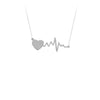 Heart And Life Line Necklace