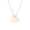 Engravable Heart Plate Adj. Necklace