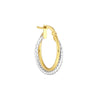 15mm Intertwined Plain/Twisted Tube Hoop Earrings