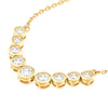 Bezel Set 9 Stone Graduated Diamond Neckace