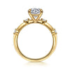 14K Yellow Gold Round Diamond Engagement Ring