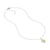 Sterling Silver Paw Disc Necklace with Dog Bone