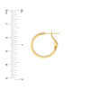 15mm Rectangle Tube Round Hoop Earrings