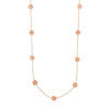 Sterling Silver Hammered Disc Station Long Necklace
