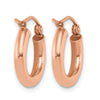 10K Rose Gold Polished Hoop Earrings