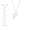 Script 'P' with Diamond Bezel Necklace
