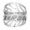 Sterling Silver Rhodium-Plated Adjustable Ring