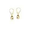 Textured Egg-Shaped Earrings on Leverback