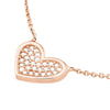 Sterling Silver CZ-Filled Heart Adjustable Necklace