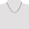 14K White Gold 6mm Flat Figaro Chain