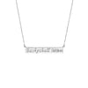 Plated Sterling Silver Basketball Mom Bar Necklace