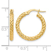 10K Polished D/C Hoop Earrings
