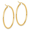 14K 2x40mm Polished Hoop Earrings