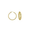 25mm x 3mm Diamond-Cut Hoop Earrings