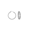 25mm x 3mm Diamond-Cut Hoop Earrings
