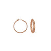 25mm x 3mm Diamond-Cut Hoop Earrings