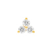 1-7/8tcw 4.2mm Diamond Trio Stud Earrings
