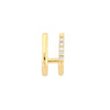 Diamond Double J Hoop Earring
