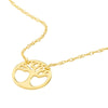 So You Cutout Tree of Life Disc Adj Necklace
