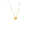 So You Cutout Wishbone Mini Disc Adjustable Necklace