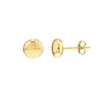 7.0mm Flat Round Pebble Stud Earrings
