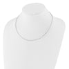 14K White Gold 1MM Round Detachable clasp Omega Necklace