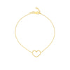 Open Wire Heart Adjustable Bracelet