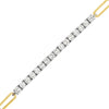 Two Tone 1-3/4tcw Diamond Paper Clip Bracelet