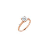 14K Rose 6.5 mm Round Engagement Ring Mounting
