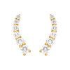 7/8tcw Graduated Round Diamond Climber Earrings