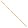 14K Two-tone Fancy Link Bracelet