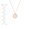 Cross Cutout Beaded Medallion Necklace