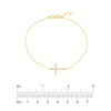 Sideways Cross Bracelet with 1/6tcw Diamond