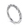 14K White Gold Diamond Wedding Band