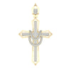 10K 0.55Ct Diamond Cross Pendant