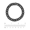 Sterling Silver Black CZ Curb Link Bracelet
